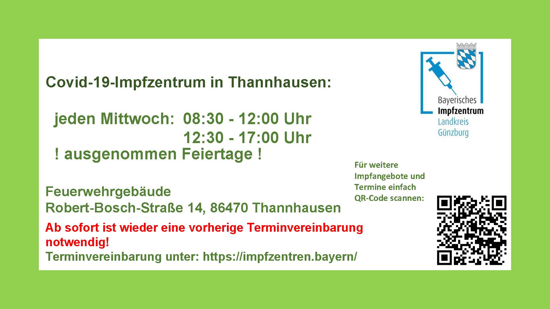Impfzentrum in Thannhausen