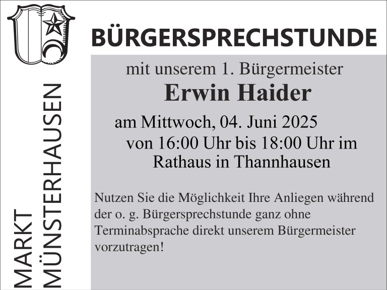 Bürgersprechstunde Münsterhausen