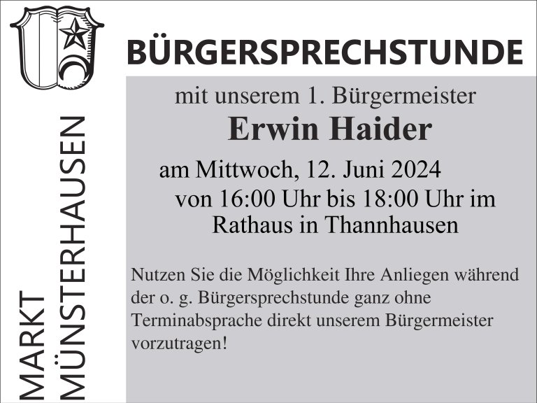 Bürgersprechstunde Münsterhausen