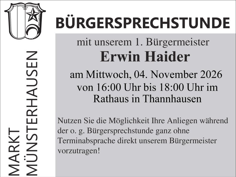Bürgersprechstunde Münsterhausen