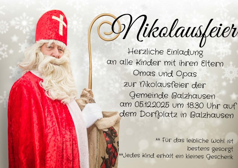 Der Nikolaus kommt nach Balzhausen